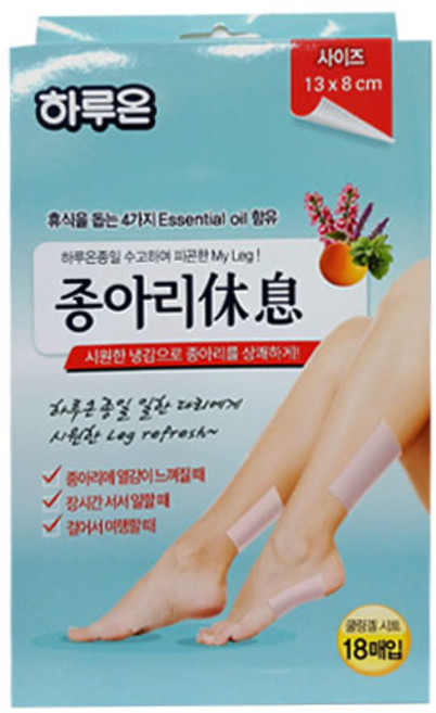 하루온 종아리 휴식 쿨링시트, 1개, 6개입