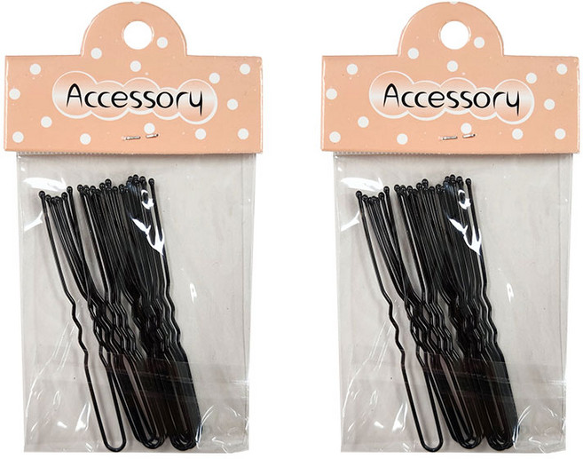 살림모아 올림머리 업스타일 머리고정 U자형 헤어 실핀 6cm