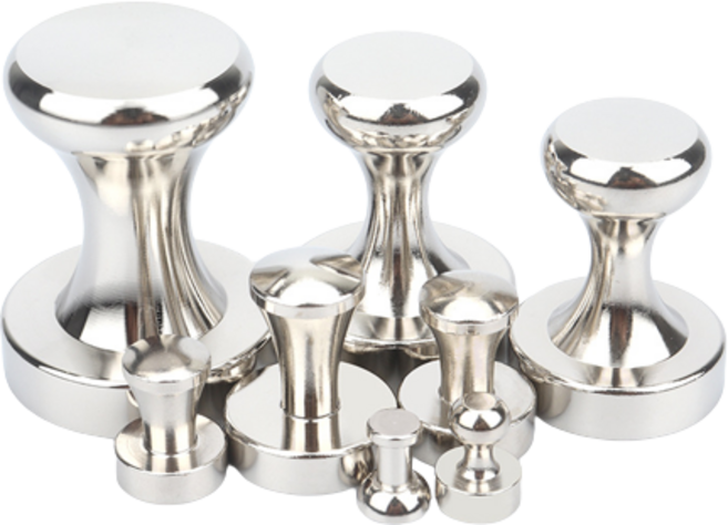 키친9단 체스형 스탬프 네오디움 메모 자석, 5개, 실버 20mm