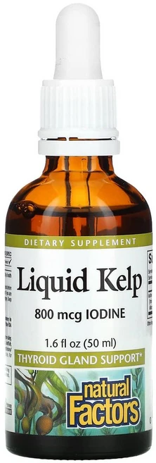 내추럴팩터스 Natural Factors 액상 kelp 요오드 800mcg 50ml 3개 켈프 다시마 엽상체 아이오딘화 요오드화 칼륨 마크로키스티스 대형 해조 홀 탈루스 - 쿠팡