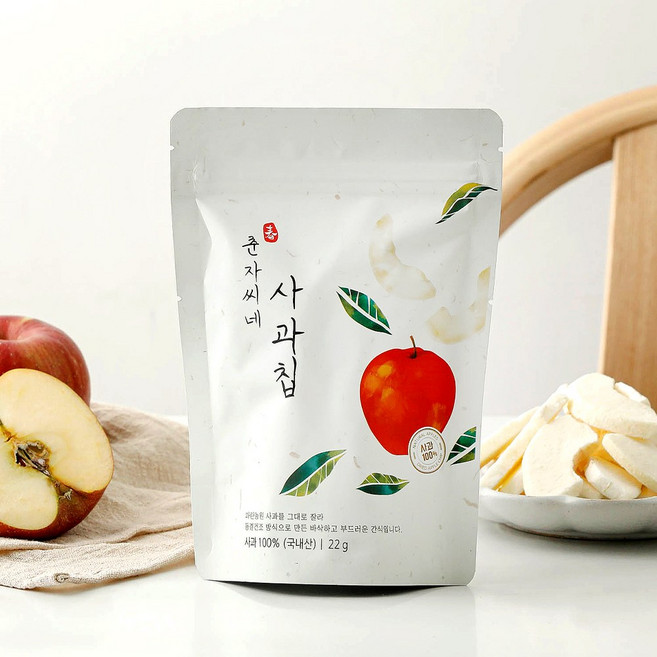 직접 키운 사과로 만든 춘자씨네 사과칩 22g, 1개