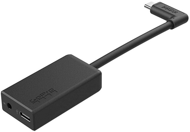 GoPro Pro 3.5mm 마이크 어댑터(HERO8 블랙/HERO7 블랙/HERO6 블랙/HERO5 블랙) - 공식 GoPro 액세서리