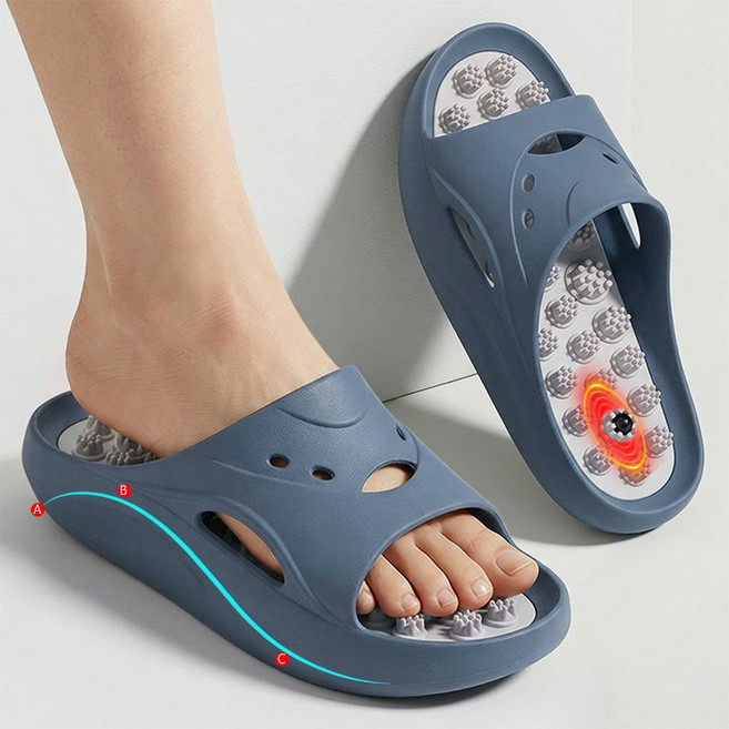 Giwalk 붓기 지압슬리퍼 자석 다이어트 자세균형 슬리퍼