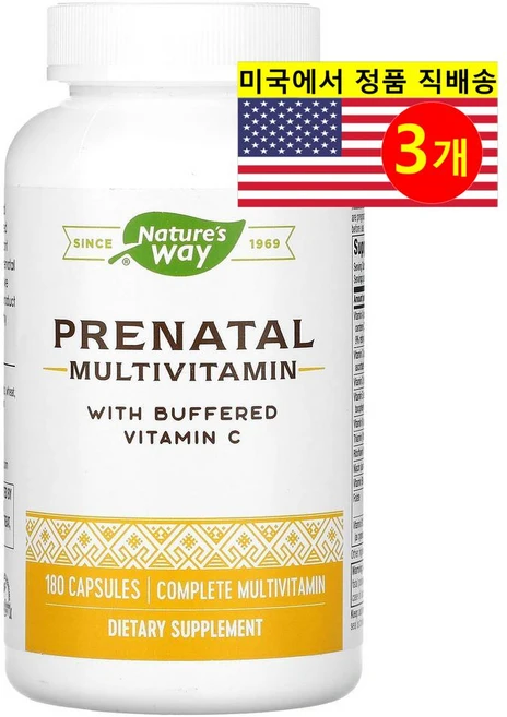 Nature's Way 네이처스 웨이 임산부용 완충형 멀티비타민, 180정, 3개 - 쿠팡