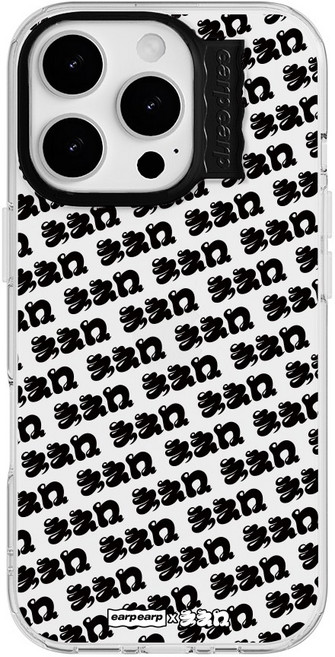 [어프어프X침착맨] 투명하드 젤리 측면 보호 웨이브 라벨 핸드폰 케이스