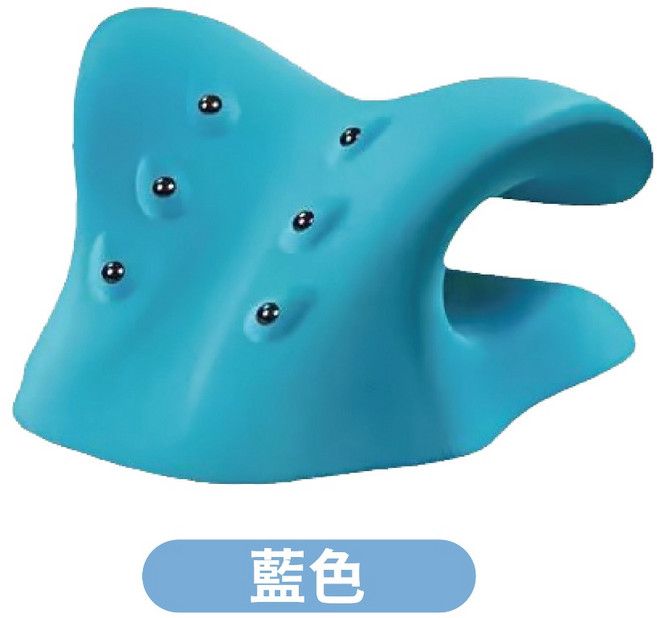舒壓護頸枕 磁石頸椎枕, 1個, 升級磁石版【頸椎枕 枕位較高】藍色