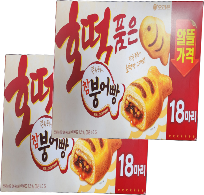 오리온 호떡품은 참붕어빵, 558g, 2개