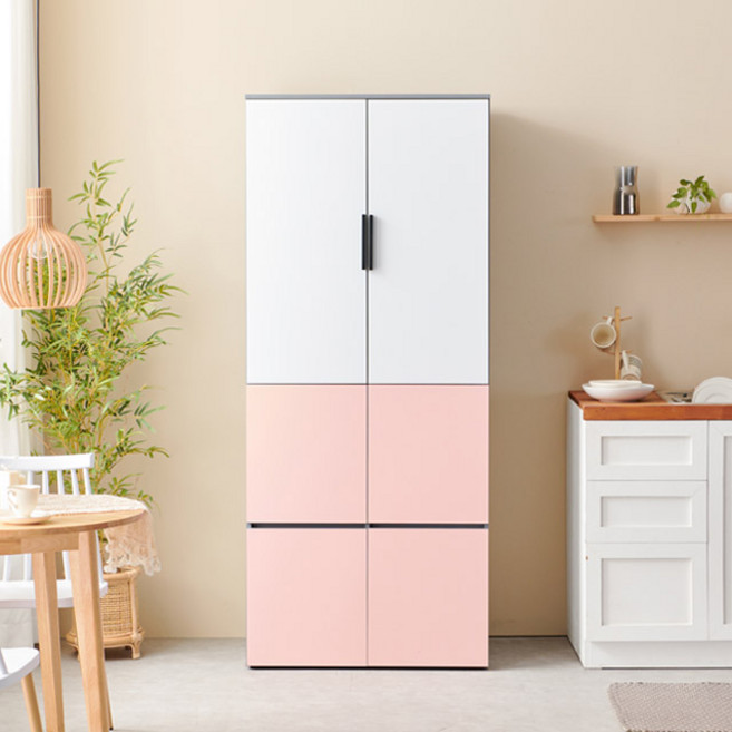 수납정리함 책상수납장 광폭 냉장고형 6도어 수납장 800 6colors 안방수납장 수납가구, 단일사이즈
