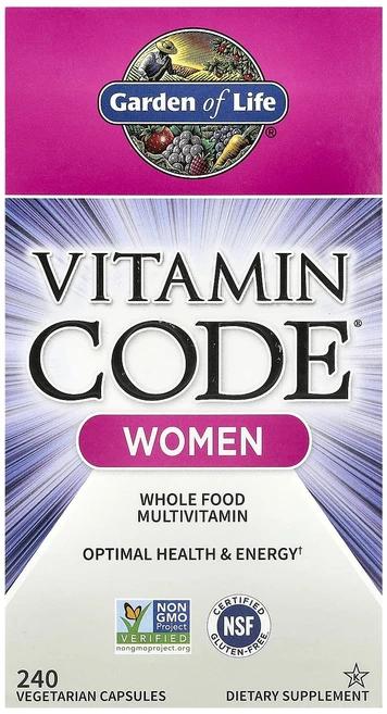 몸관리하세요 겨울입니다 Garden of Life Vitamin Code® 천연 식품 종합비타민 여성용 베지 캡슐 240정 특별관리진행, GardenofLifeVitaminCode여성용천연식품, 1개 - 쿠팡