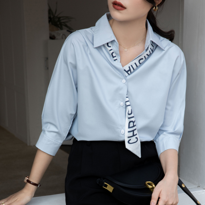 루나모드 여성 셔츠 블라우스 7부소매 셔츠 K0006