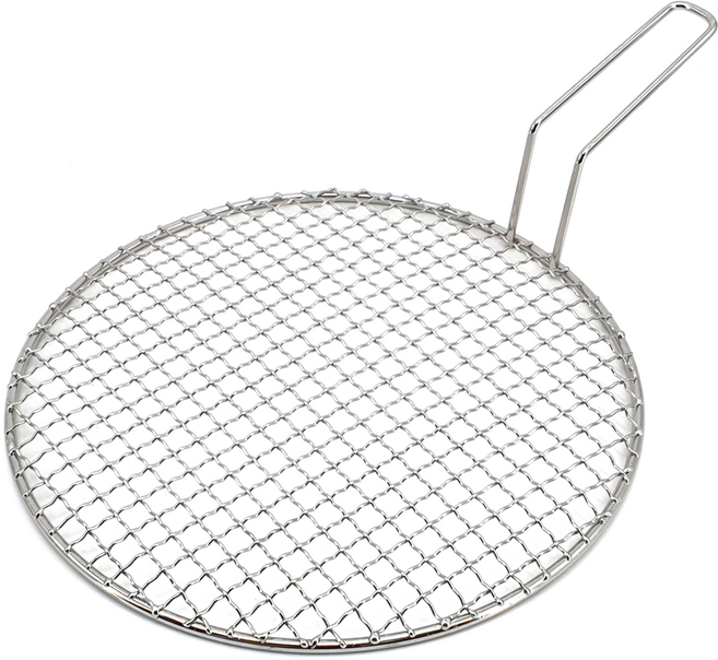 자이락 스텐망 손잡이 원형 캠핑 주방 석쇠, 1개