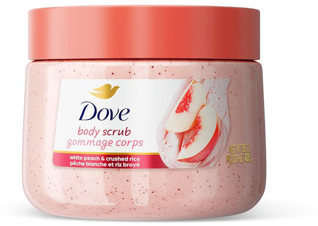 Dove 바디스크럽 화이트 피치 앤 크러쉬드 라이스 425g, 1개
