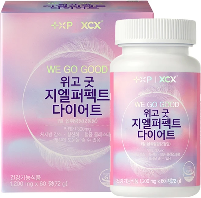 위고 굿 지엘퍼펙트 다이어트 늘어나버린 복부지방 라인관리가 필요하신 분 체지방 감소 혈중 콜레스테롤 개선 에 도움을 줄수 있음 기능성 원료, 1개, 60정 - 쿠팡