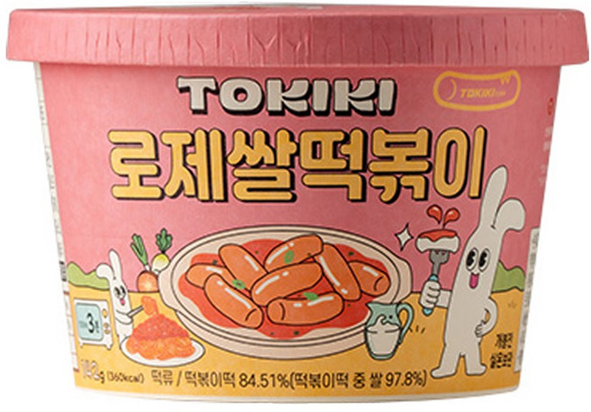 또키키 컵떡볶이 쌀떡볶이 로제맛, 1개, 142g