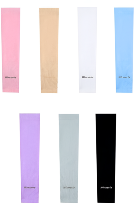 아워트랙 자외선차단 쿨토시 팔토시 7종세트, 1세트, 블랙