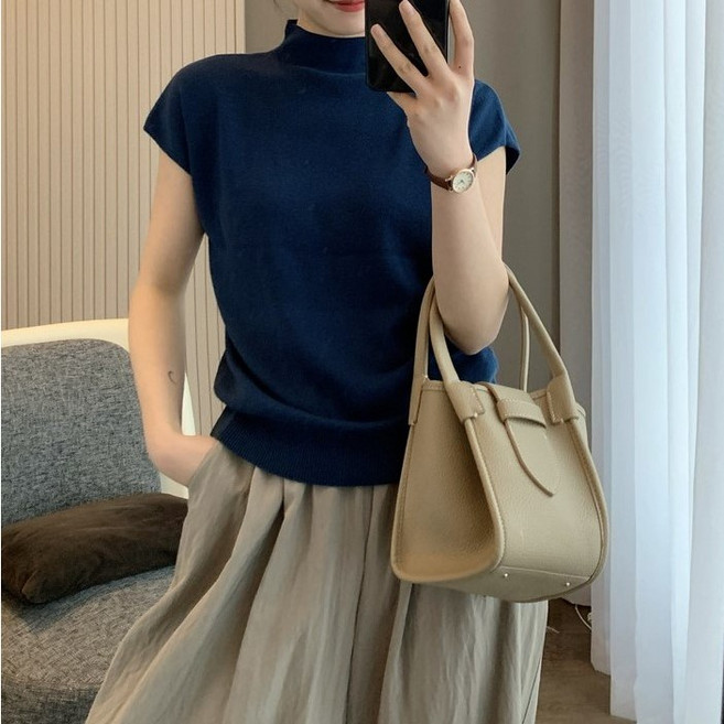 레티고 7color 하프넥 슬리브 반팔 티셔츠