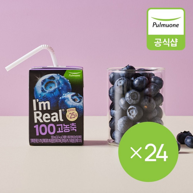 아임리얼 100 고농축 블루베리, 120ml, 24개