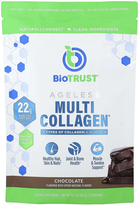 새해 첫좋은선물 BioTRUST Ageless Multi Collagen® 초콜릿 261g(9.2oz) 제대로 할인합니다, BioTRUSTAgelessMultiCollagen초콜, 261g, 1개 - 쿠팡