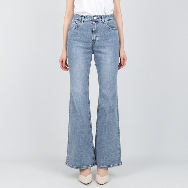 게스 여성 청바지 뉴 플레어 붓컷 미디엄블루 YP1D6077