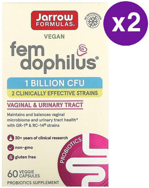 자로우 포물러스 우먼스 펨 도피러스 10억 여성 유산균 60정 2개 Jarrow Formulas Women’s Fem Dophilus
