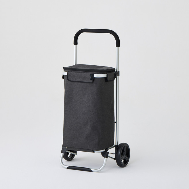 한샘 핸디 장바구니 쇼핑카트 스퀘어형, 블랙, 1개