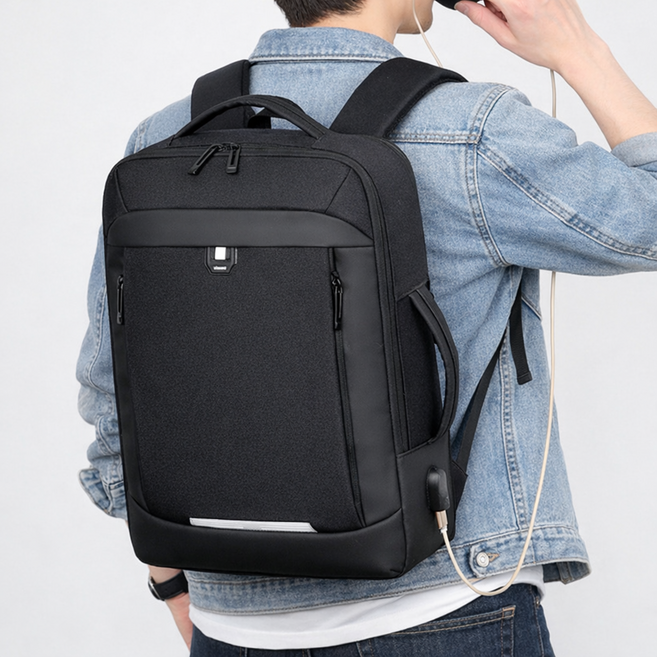 쏘에잇 대용량 백팩 확장형 여행용 출장용 노트북 백팩 방수 남성 직장인 대학생 17인치