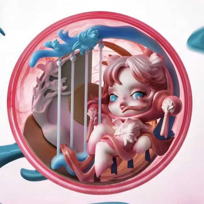 스컬판다 피규어 시리즈 신기루 9종 A, 소프트 브라이트, 1개