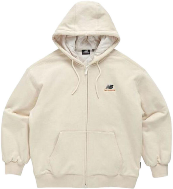 뉴발란스 남녀공용 UNI 액티브 후드 집업 크림 NBMDC13013