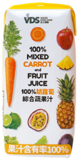 VDS 活力東勢 胡蘿蔔綜合蔬果汁, 24個, 200毫升