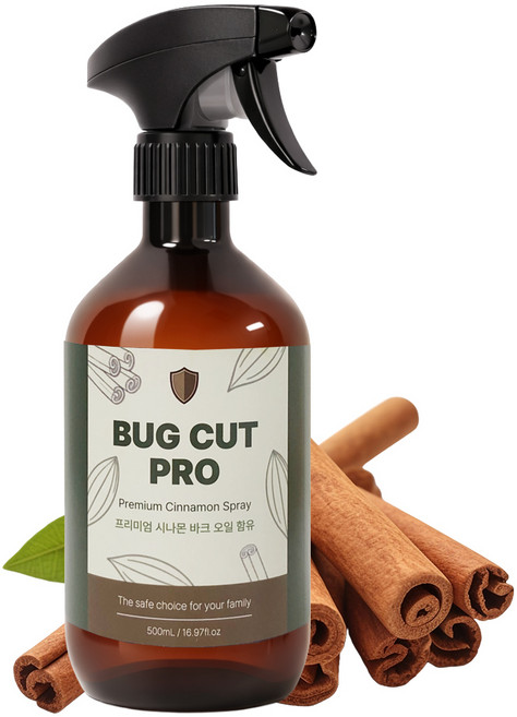 버그컷프로 천연오일 원액 계피 시나몬 스프레이 피톤치드 편백스프레이, 계피 스프레이, 1개, 500ml