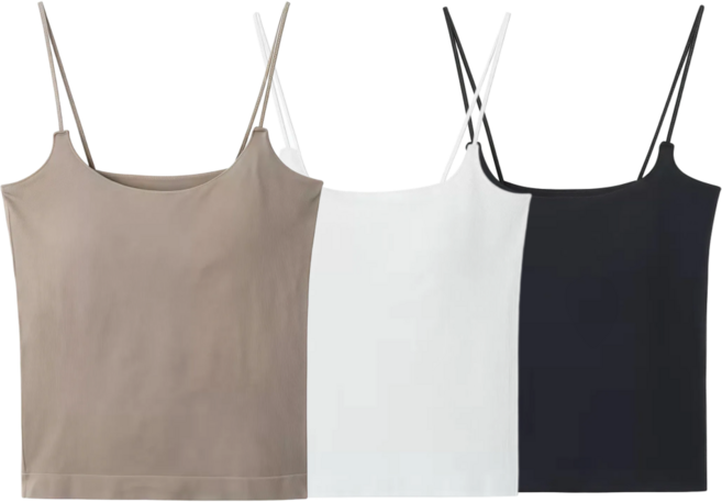 노리엘 여성 캡내장 끈 나시 3개 1세트