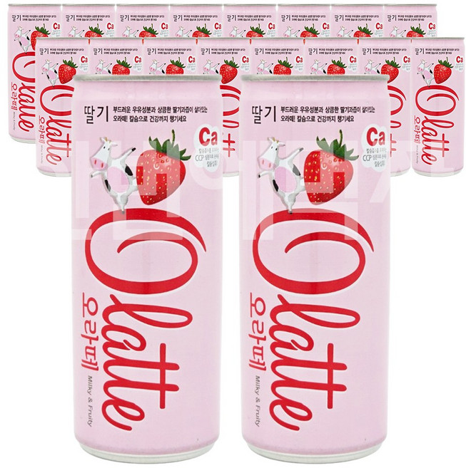 오라떼 동아오츠카 딸기, 240ml, 18개