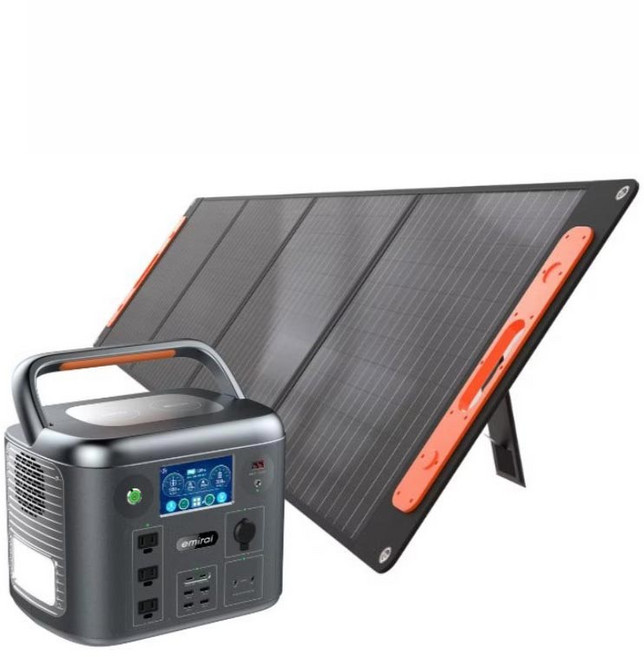 emirai 1500W/1280Wh 次世代行動電站 行動電源 電池 大電量 露營電源, 太空灰+200W太陽能板, 1個