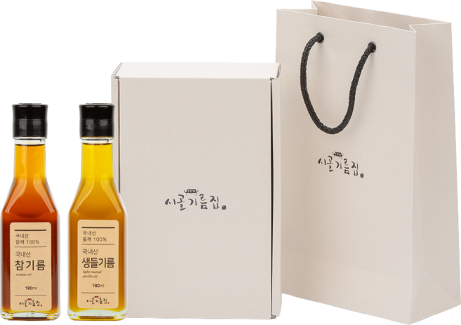국내산 참기름 생들기름 명절 선물세트 180ml, 1세트