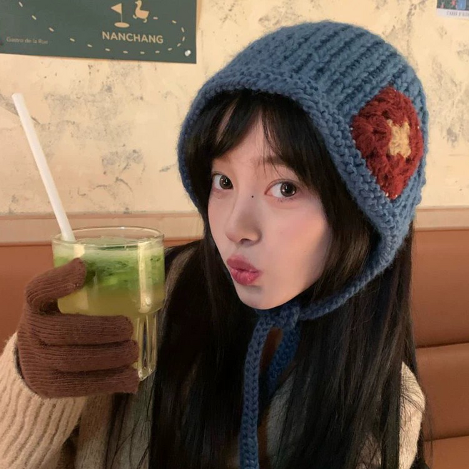 gradle 여성 니트 헤어 반다나 러블리 헤어 커치프 패션 삼각 두건 보닛