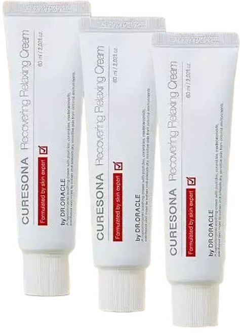 닥터오라클 큐어소나 리커버링 릴렉싱 크림 60ml x 3개 / 피부 진정 수분