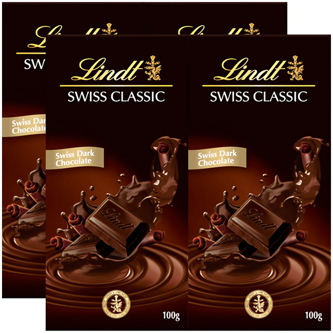 린트 스위스 클래식 다크 초콜릿, 4개, 100g