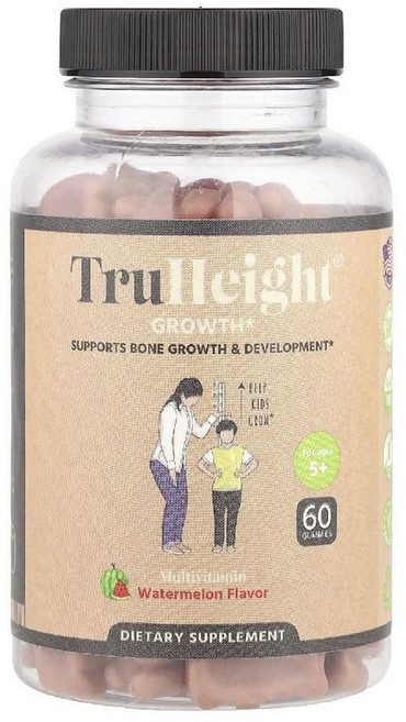 트루하이트 어린이 키즈 청소년 아이 종합 멀티 비타민 D K 칼슘 젤리 구미 60개, 1개, 60정