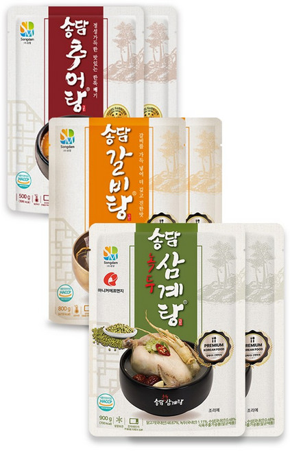 송담추어탕 맞춤세트(추어탕+삼계탕+갈비탕) 2개씩