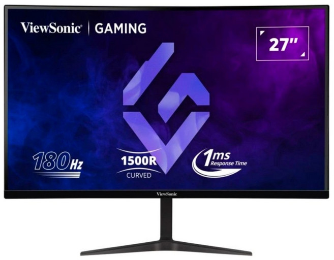 ViewSonic VX2718-2KPC-MHD 27吋 2K 電競曲面顯示器, 單主機