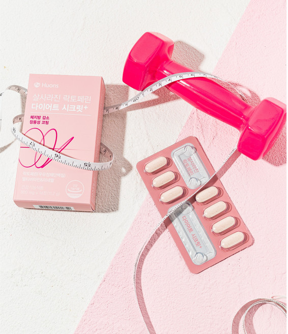 6주분(3박스) 휴온스 살사라진 락토페린 시크릿 다이어트 쏙 플러스 장용성 체지방 감소 효능 초유 단백질 800mg 42정, 14정