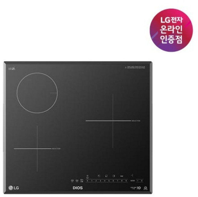 (LG전자) DIOS(디오스) 하이브리드 인덕션 2구 라디언트 1구 빌트인 (블랙/BEY3GSU1E), BEY3GSU1E