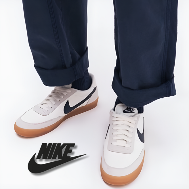 [국내 백화점] 나이키 킬샷2 레더 남성 단화 스니커즈 흰색 파랑색