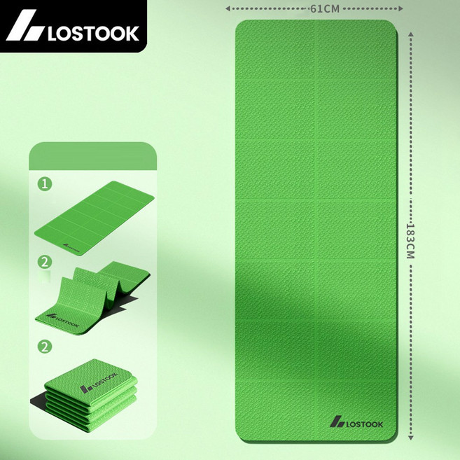 이지몰 논슬립 대형 요가 홈트 매트 층간소음 방지 두꺼운 헬스 매트, 1개, 그린