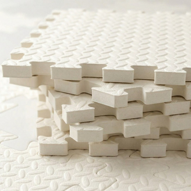 서포트홈 미끄럼방지 층간소음 퍼즐 매트, 10개, 아이보리