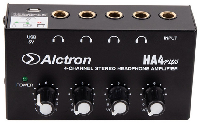ALCTRON HA4 PLUS 耳機分配器 四路小型 USB 供電, 1個