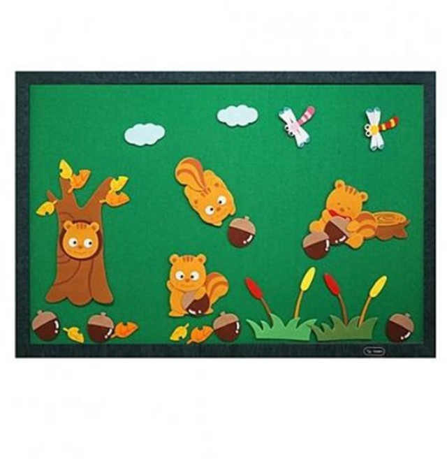 [청양토이] 환경꾸미기(대)-숲속의 다람쥐/ 게시판꾸미기/ 펠트재료