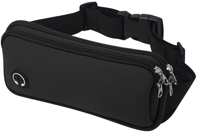 투웨이 이중 지퍼 허리 힙색 러닝 가방 미니 등산 스마트폰