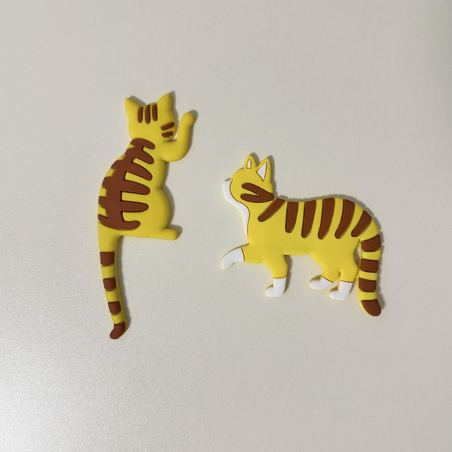 고양이 현관문 냉장고 마그네틱 자석 후크, 1개, 치즈태비 2종