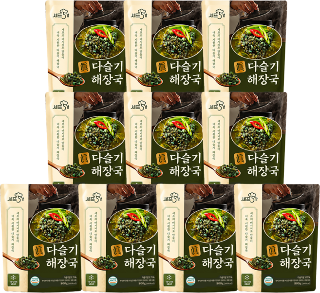 [셰프5가] 진 다슬기해장국, 10개, 800g